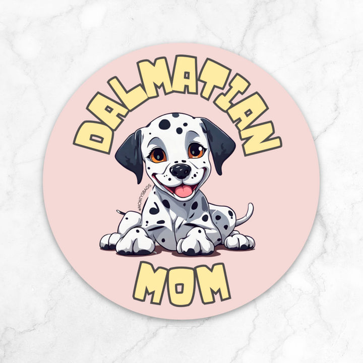 Autocollant vinyle maman dalmatien