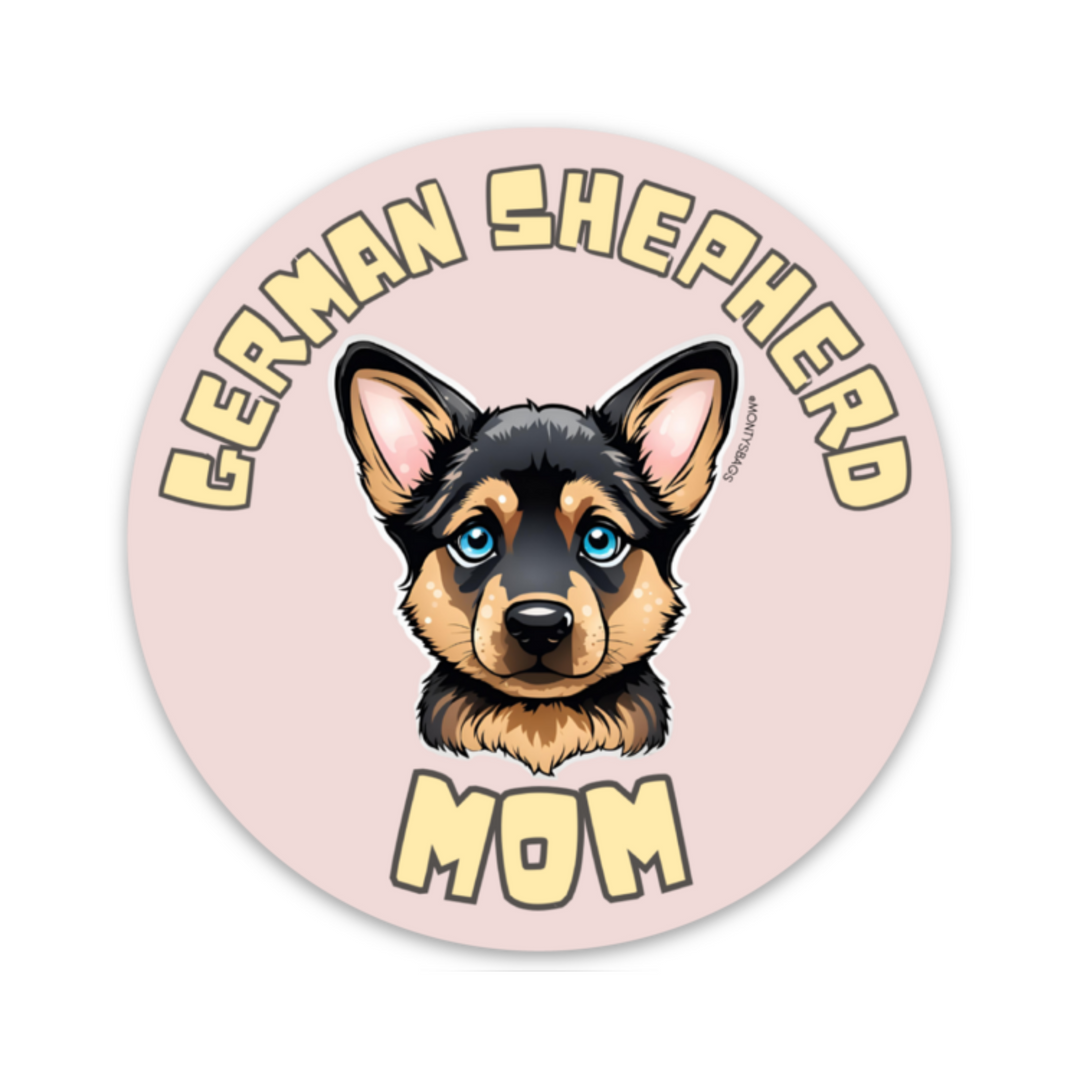 German Shepherd Mom Vinyl Sticker